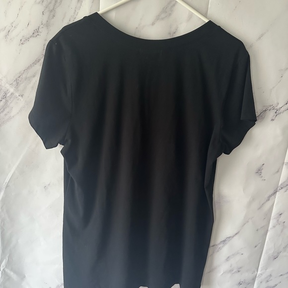 AMBIANCE - BLACK VNECK SHORT SLEEVE STRETCH BLACK TOP WOMENS 3X NWOT - Picture 7 of 8